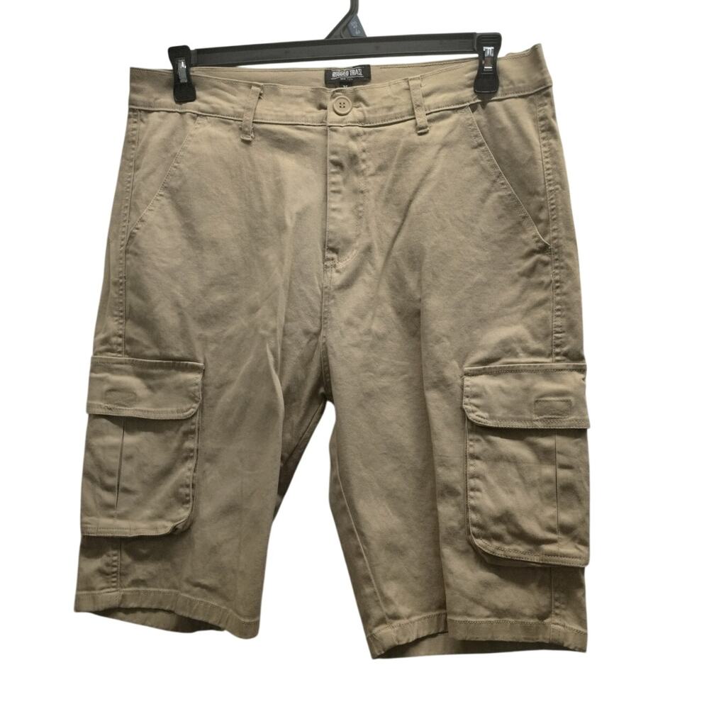 Rugged Trail Men's Size 36 Beige Khaki Cargo Utility Everyday Workwear Shorts